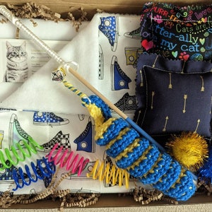 Cat Gift Box Birthday Catnip Toys Gift for Cat Lover Gift Box Gotcha Day Gift Box Cat Box Kitten Adoption Variety Cat Box