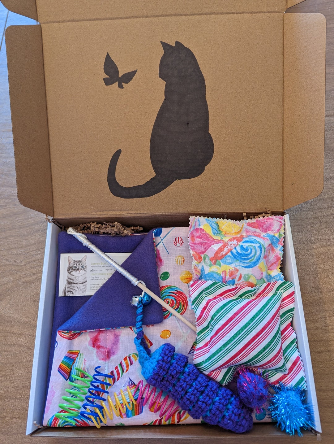 Vintage Candy Catnip Gift Box Handmade Variety of Cat Toys Etsy