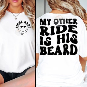 Meine andere Fahrt ist sein Bart PNG SVG, lustige Frau Shirt SVG, lustige sarkastische svg, Bart svg, Frau Leben png, Frau Leben svg, Retro trendige Schrift svg