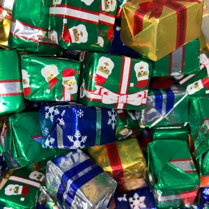 Vollmilchschokolade folierte Weihnachtsgeschenke