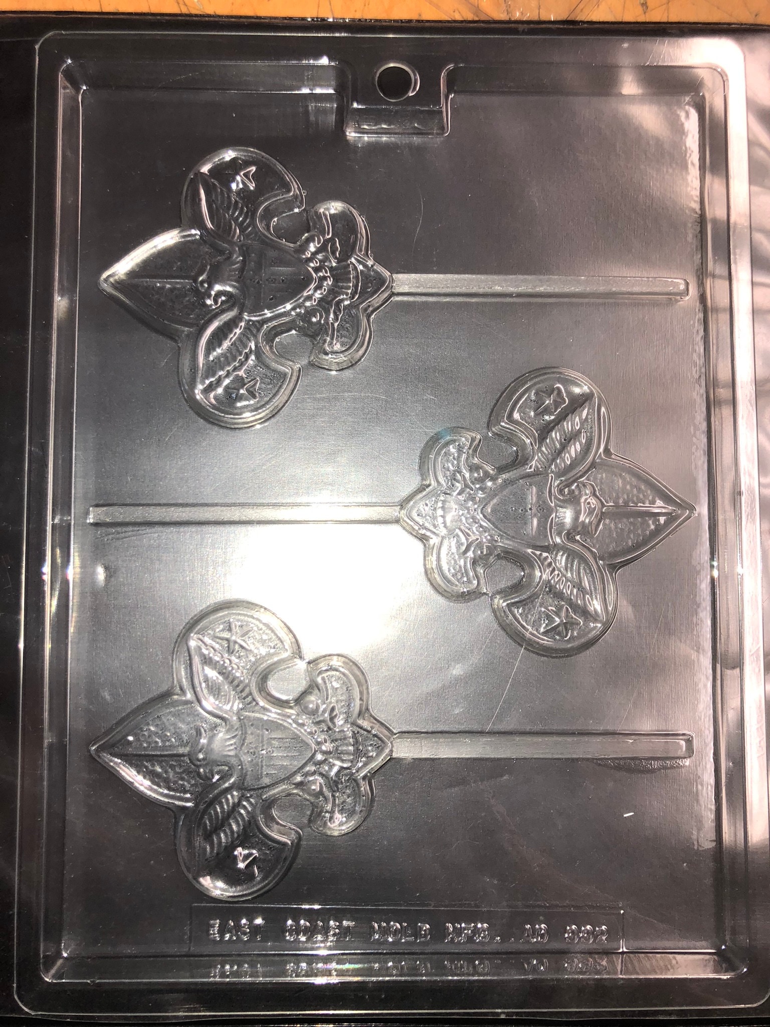 Boy Scout Lollipop Chocolate Candy Mold - Clear Plastic DIY Mold For Scout Parties & Fundraisers