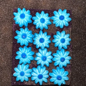 SMALL DAISIES BLUE sugar