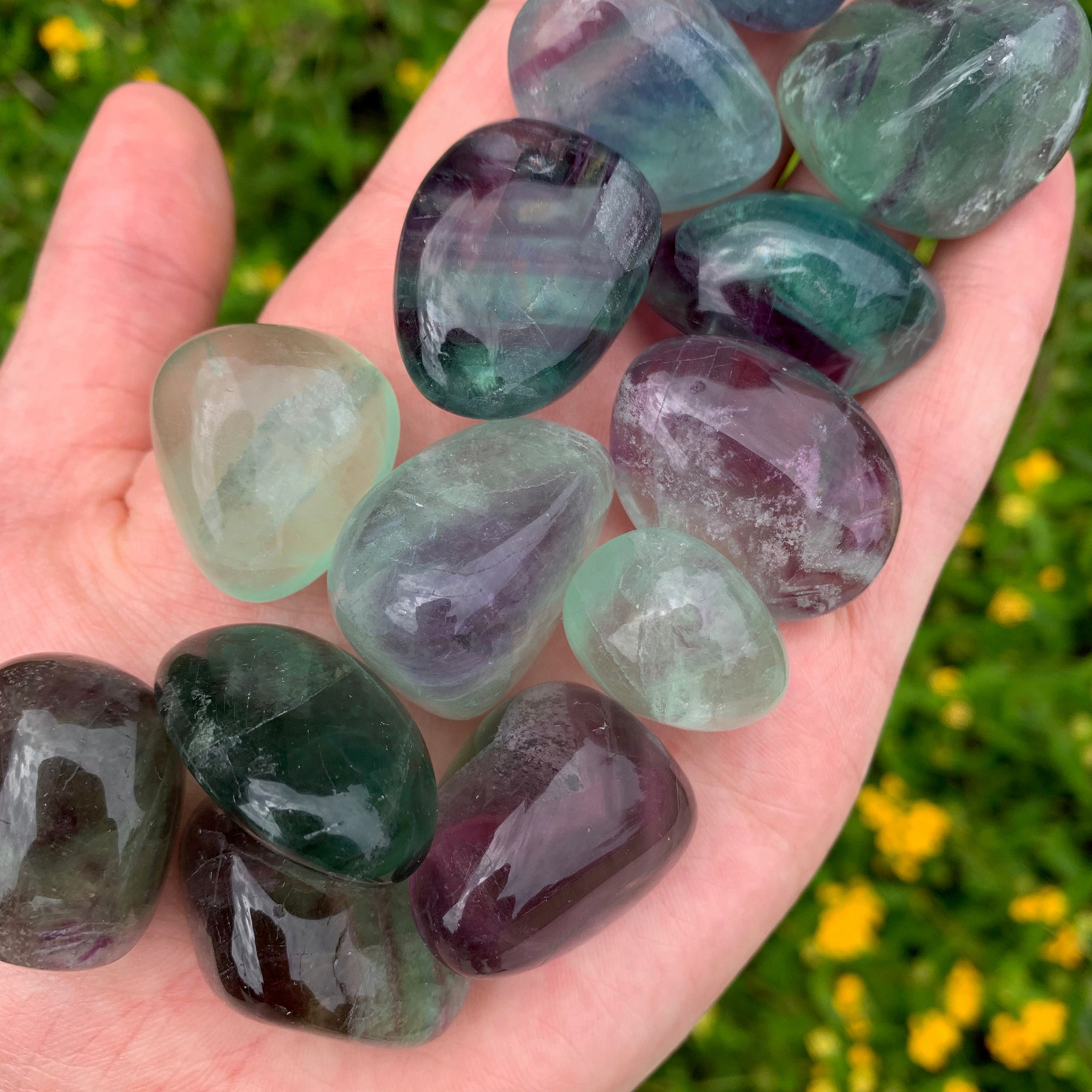 Rainbow Fluorite Tumbled Crystal (A Quality) - Healing Stone - Healing
