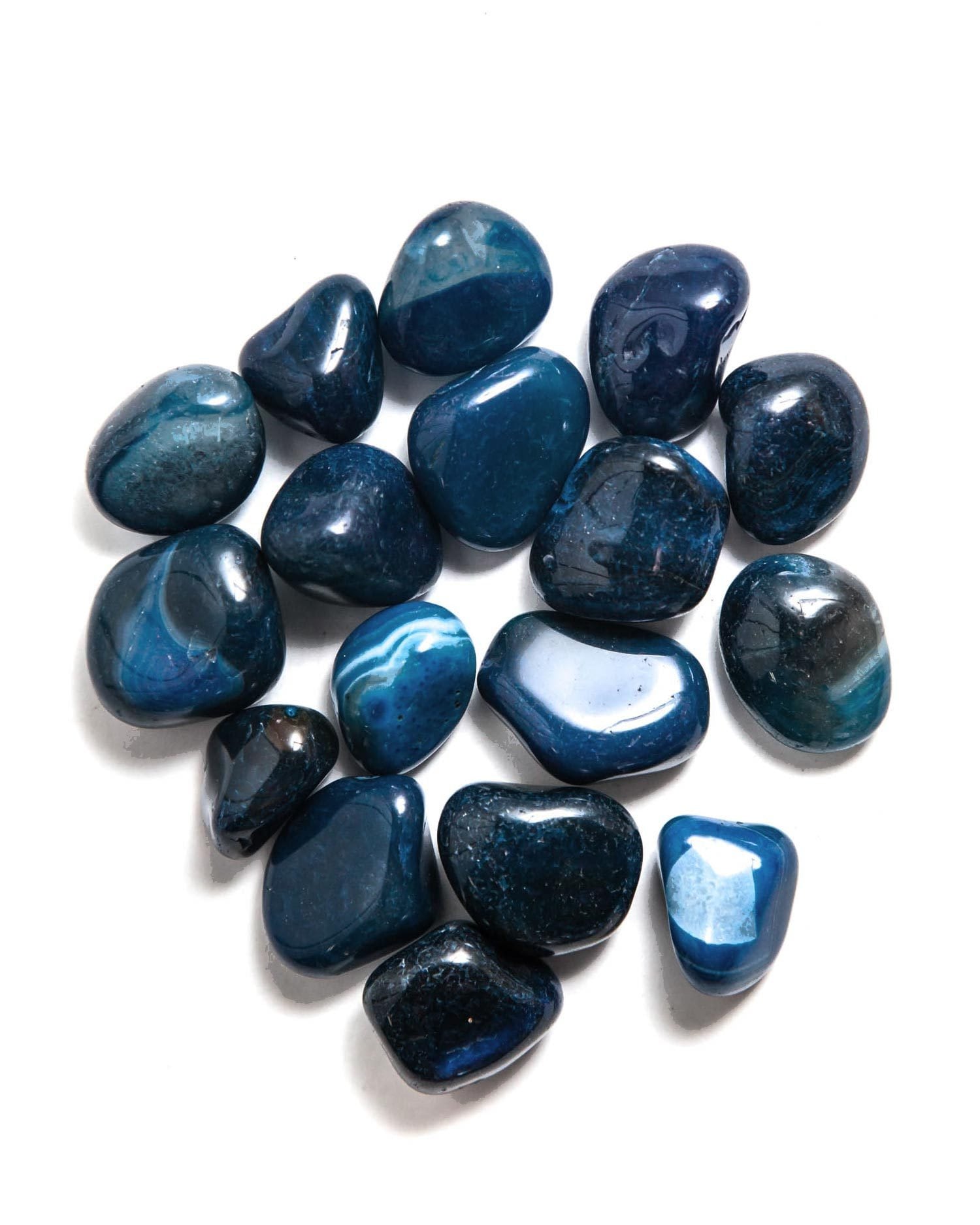 Blue Agate Tumbled Crystal Natural Blue Agate Healing Etsy