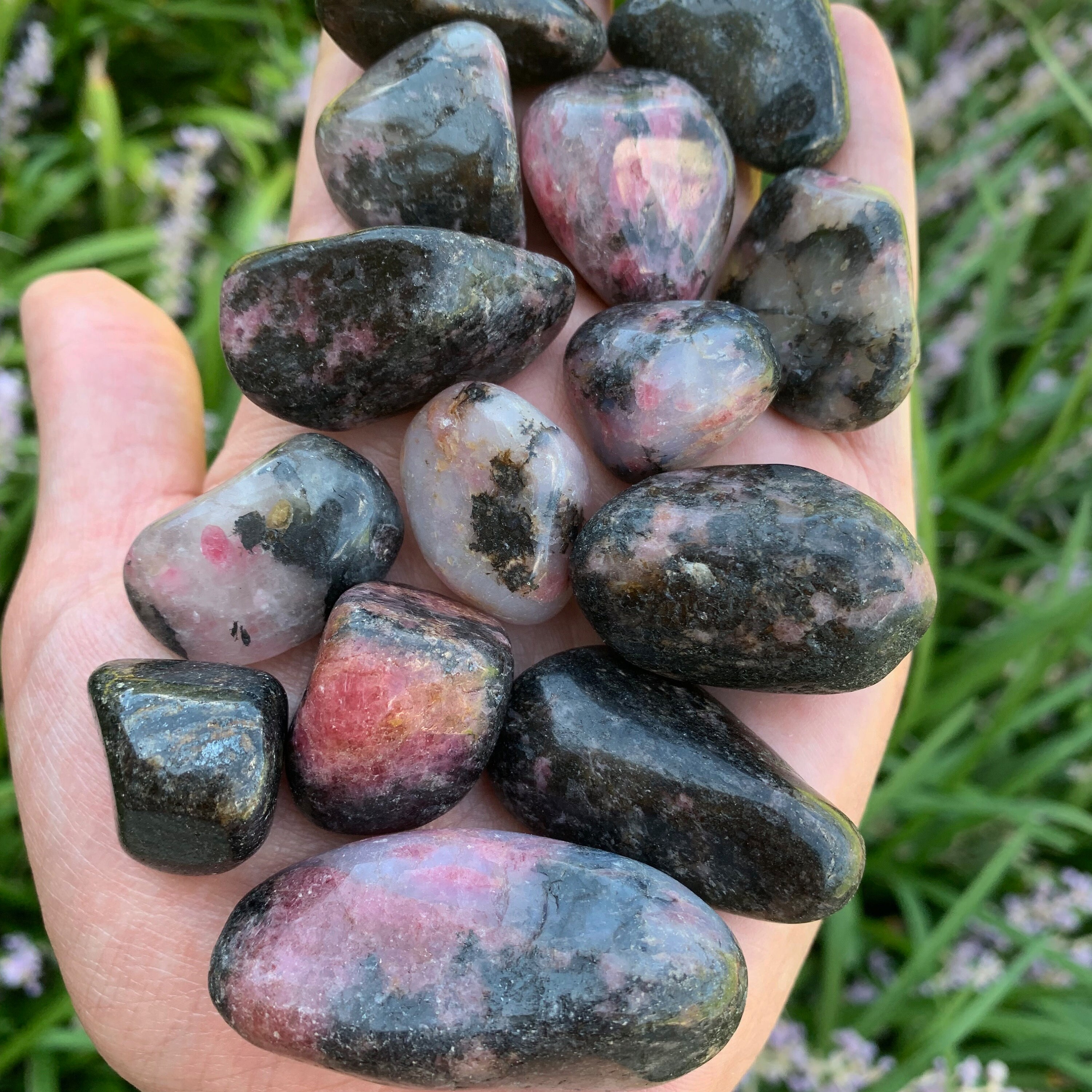 Rhodonite Tumbled Crystal - Healing Stone - Healing Crystals - Crystals