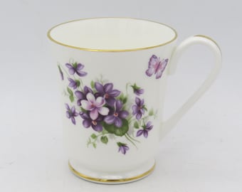 Aynsley Wild Violets Coffee Mug, Bone China Mug