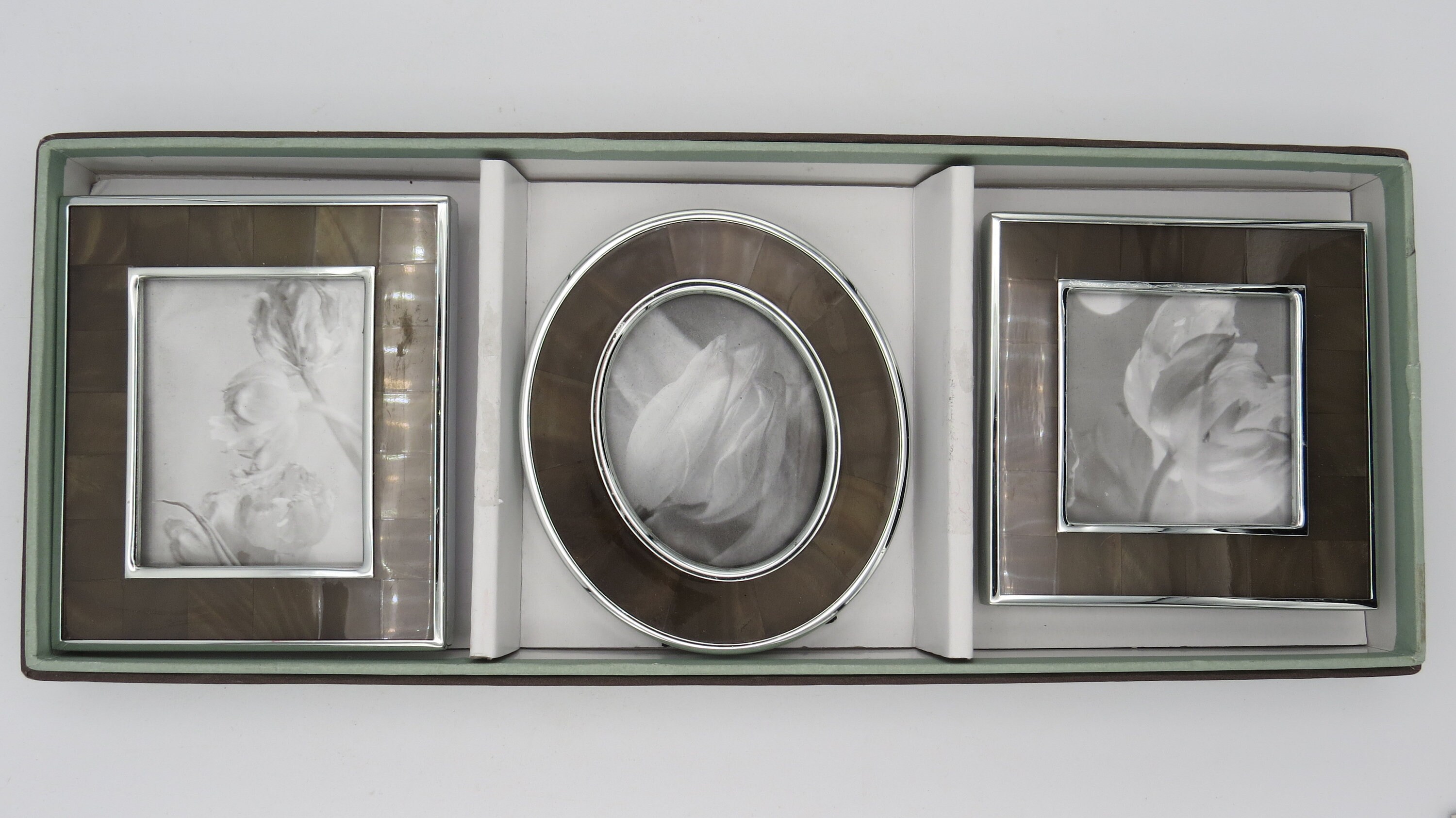 Set of 3 Silver Picture Frames 2 x 3 Gray Silver Etsy