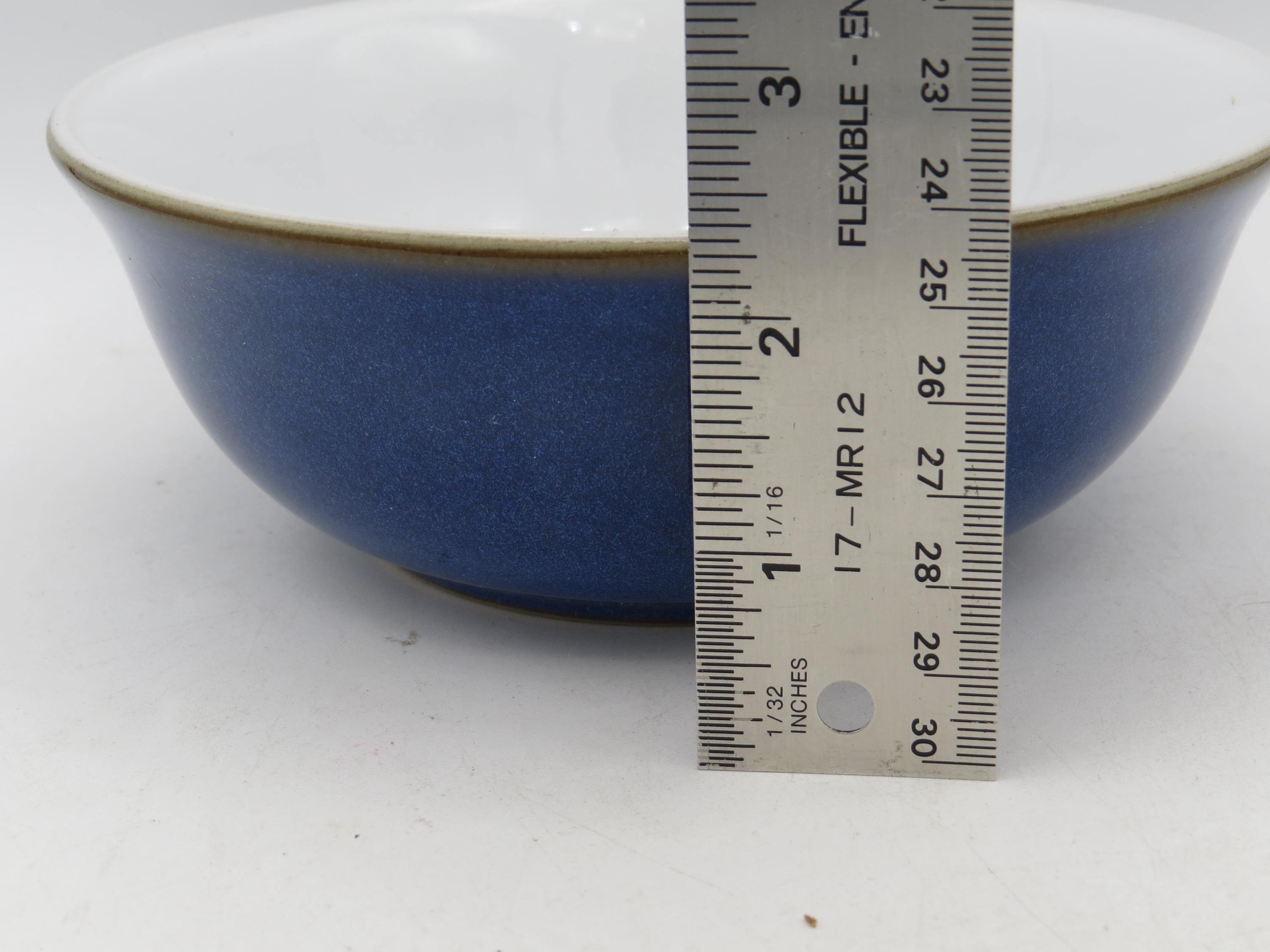 Set 2 Ciotole Cereali Denby Imperial Blue - Gres Ceramica Fatto A Mano Inghilterra 16.5x16.5x6cm