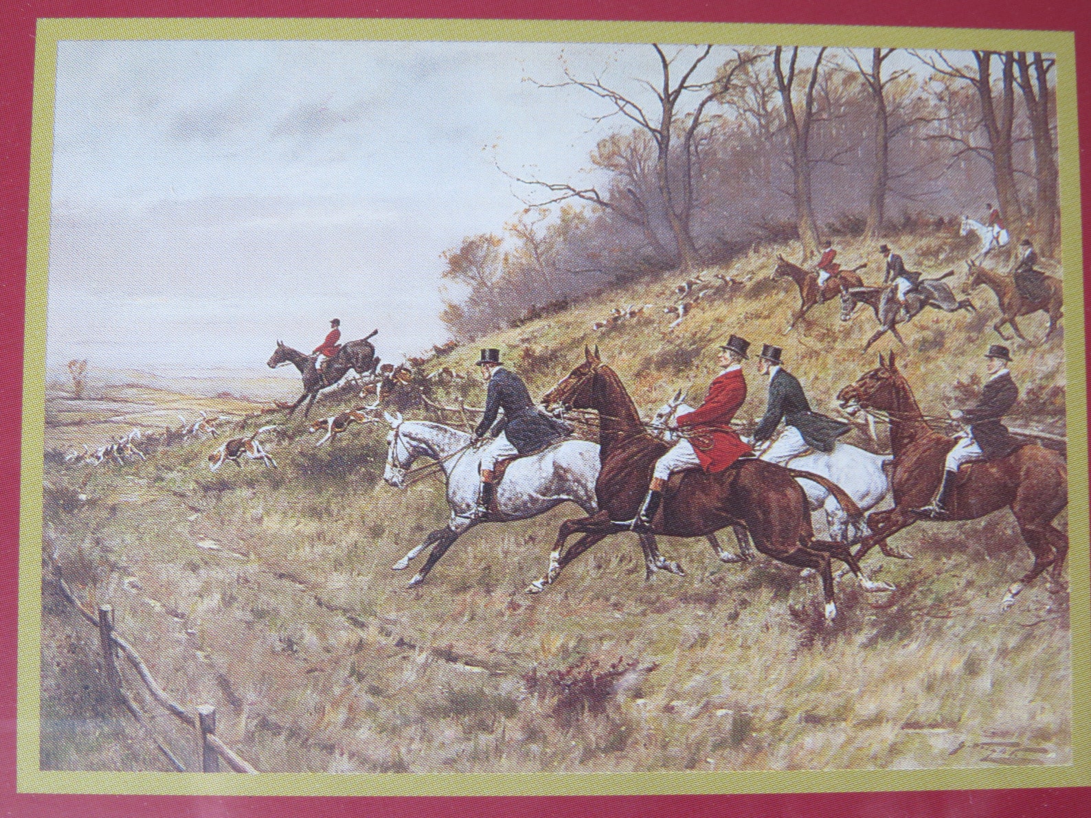 Vintage Fox Hunting Prints Set of 3 Gold Frames 6.5 x | Etsy