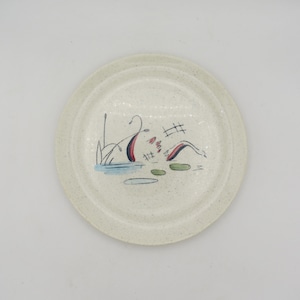 Vintage Mid-Century Swan Plate: Fainceries Continentales, Made in France