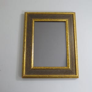 Marco de fotos vintage de madera marrón y dorada de 5&quot; x 7&quot;, fabricado en Italia