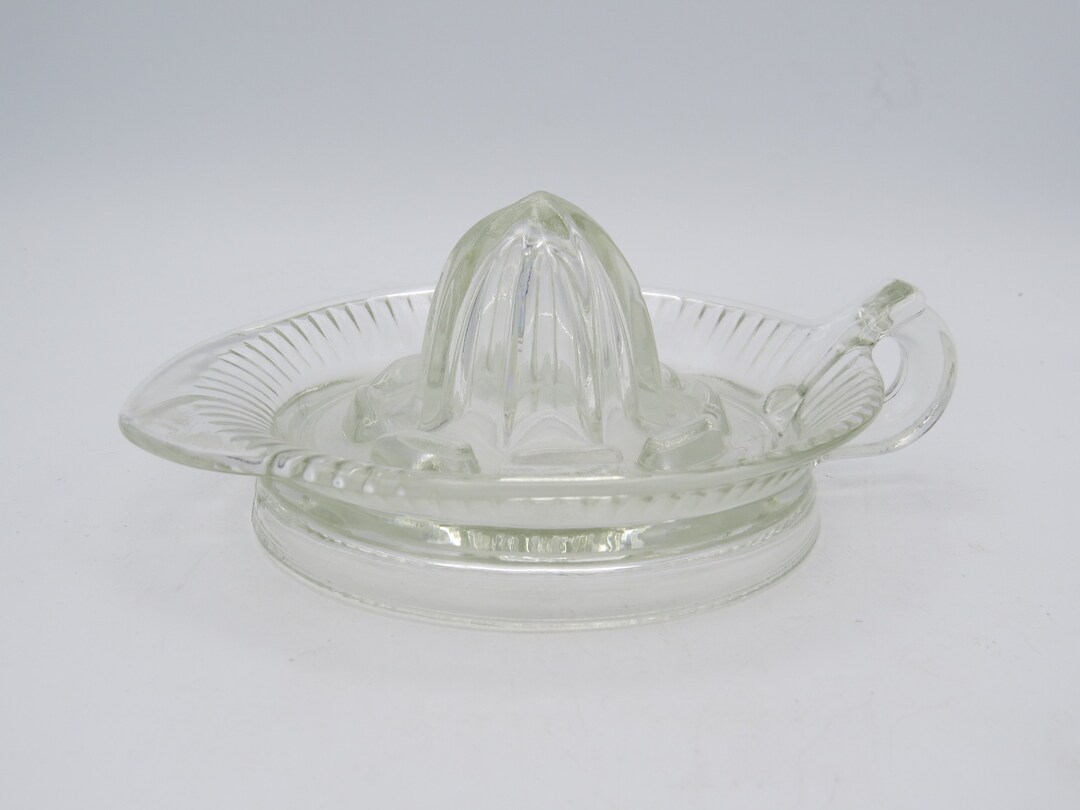 Vintage Glass Citrus Juicer, Glass Reamer, Orange Juicer, Lemon Juicer