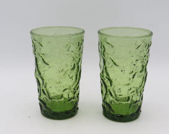 Anchor Hocking Milano Green Juice Glasses (Set of 2), 4 oz