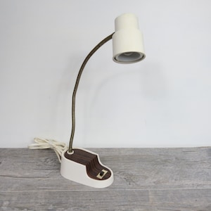 Vintage Desk Lamp, Mid Century Table Lamp, Gooseneck Lamp, 1970s Office Decor