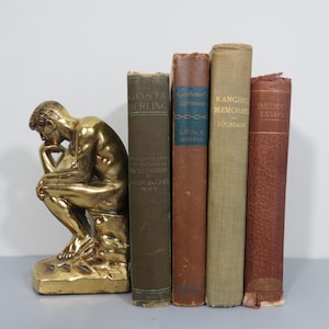 Vintage Brown Book Bundle: Decorative Books for Shelf Decor