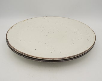 J & G Meakin Steingut Speiseteller: Beige gesprenkelte 2er-Set