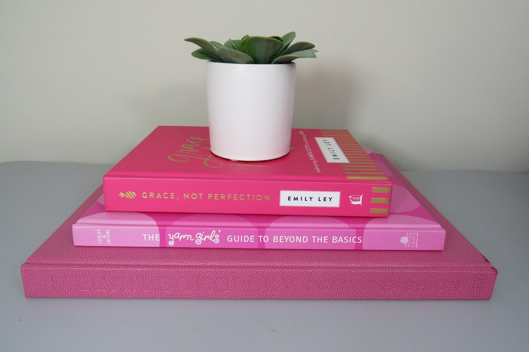 Pink Coffee Table Books Set of 3 Pink Books Book Bundle Etsy