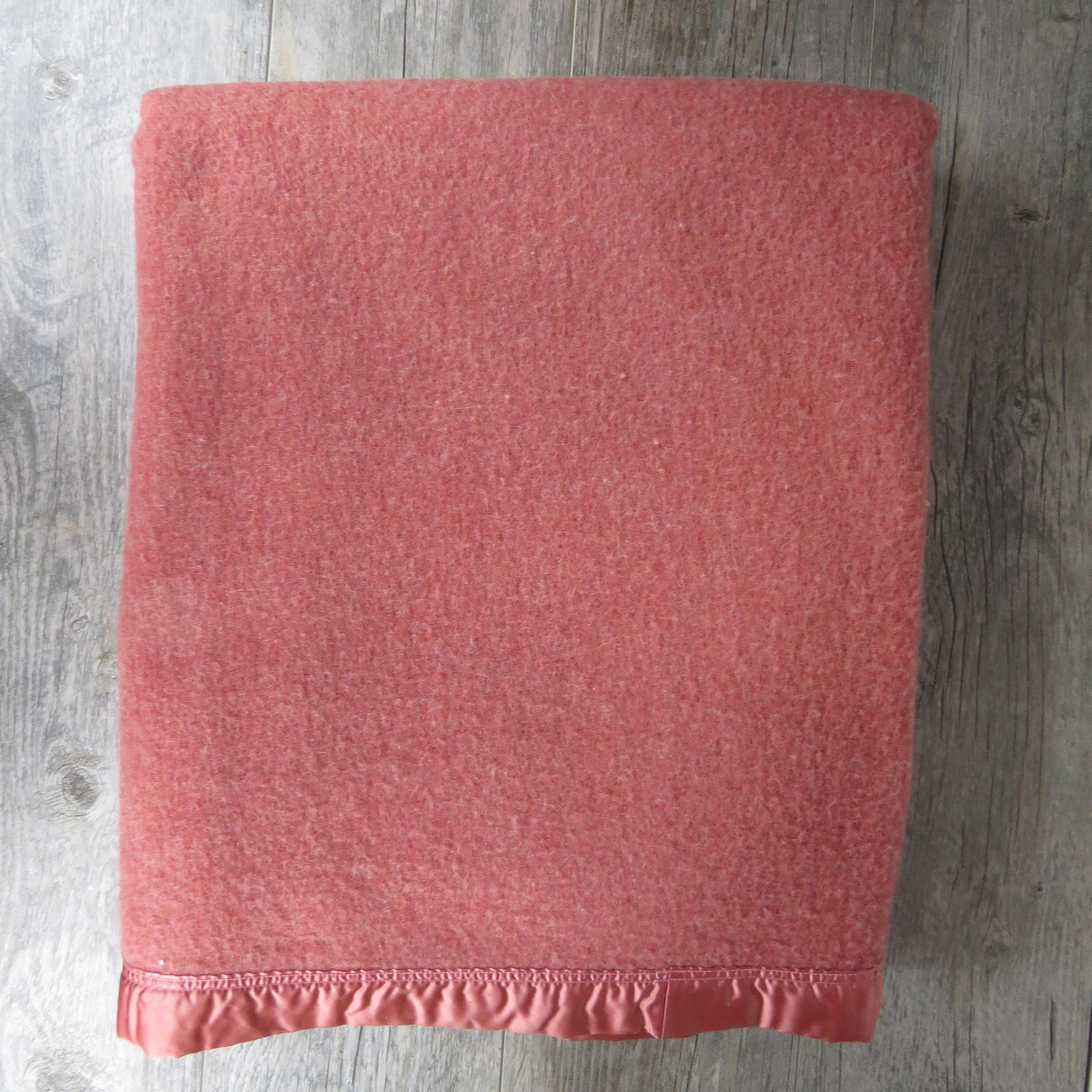 Vintage Wool Blanket Pink Wool Blanket 70 x 84 Etsy