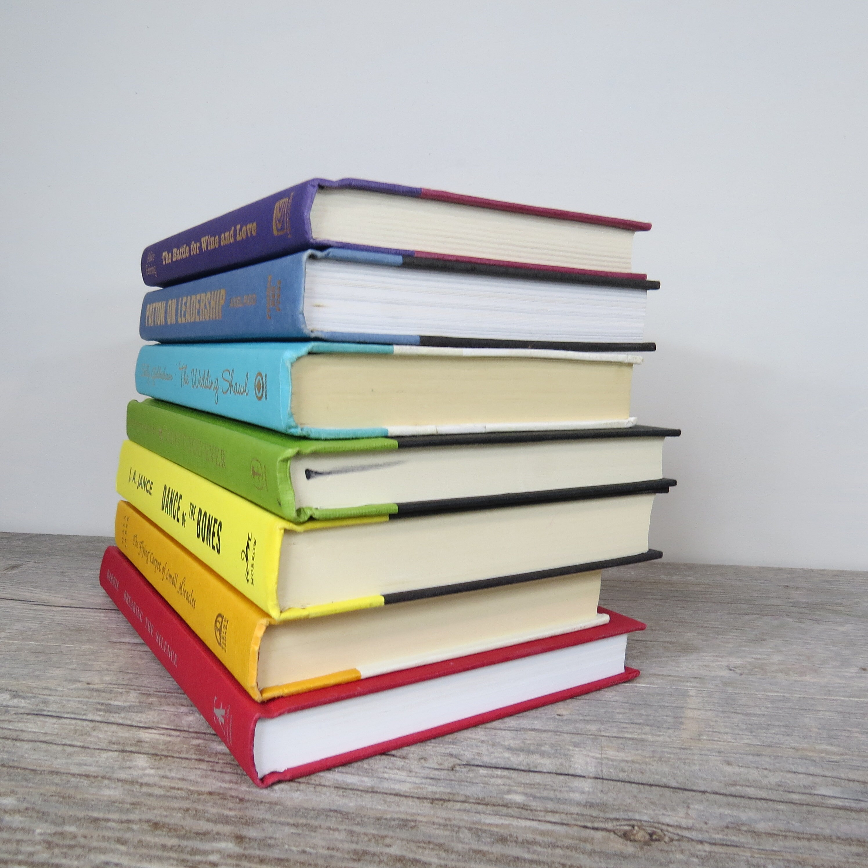 Rainbow Books Colorful Decorative Books Set of 7 Color Book Etsy