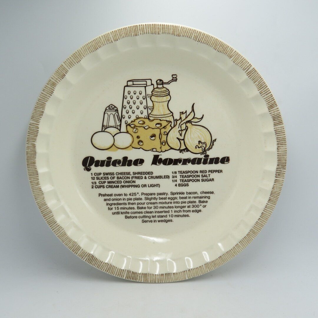 Vintage Quiche Pie Plate, Quiche Pan, Lorraine, Quiche Lorraine Recipe