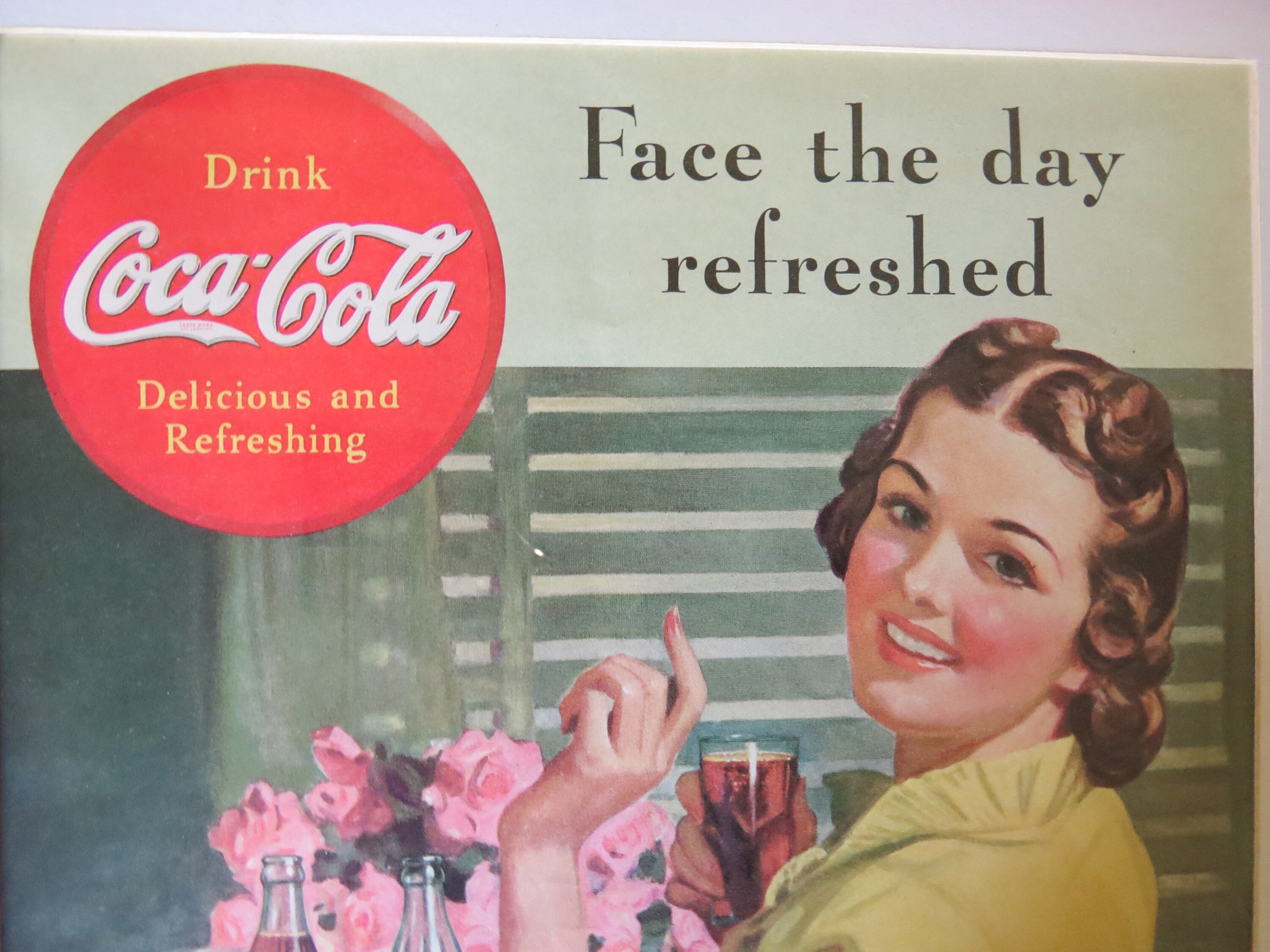 Coca Cola Advertisements Framed Vintage Prints Ads Magazine Etsy