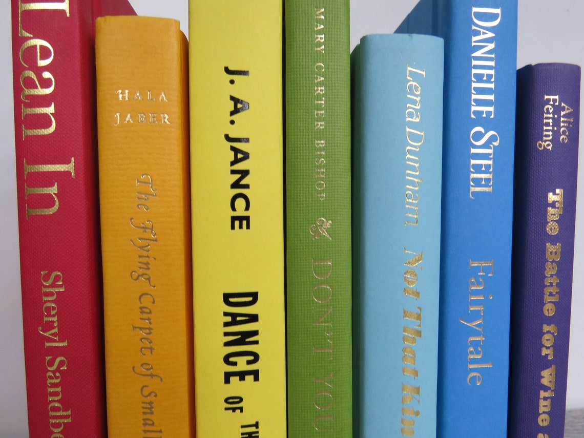 Rainbow Books Colorful Decorative Books Set of 7 Color Book Etsy