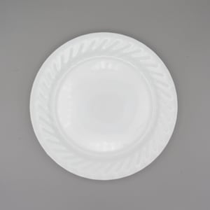 2 Vintage Corelle White Swirl Luncheon Teller, 23 cm