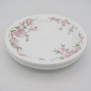 4 Corelle Wisteria Salatteller, 7 ", Beilagenteller, lila Blumen, Corelle Geschirr, Brot und Butterteller