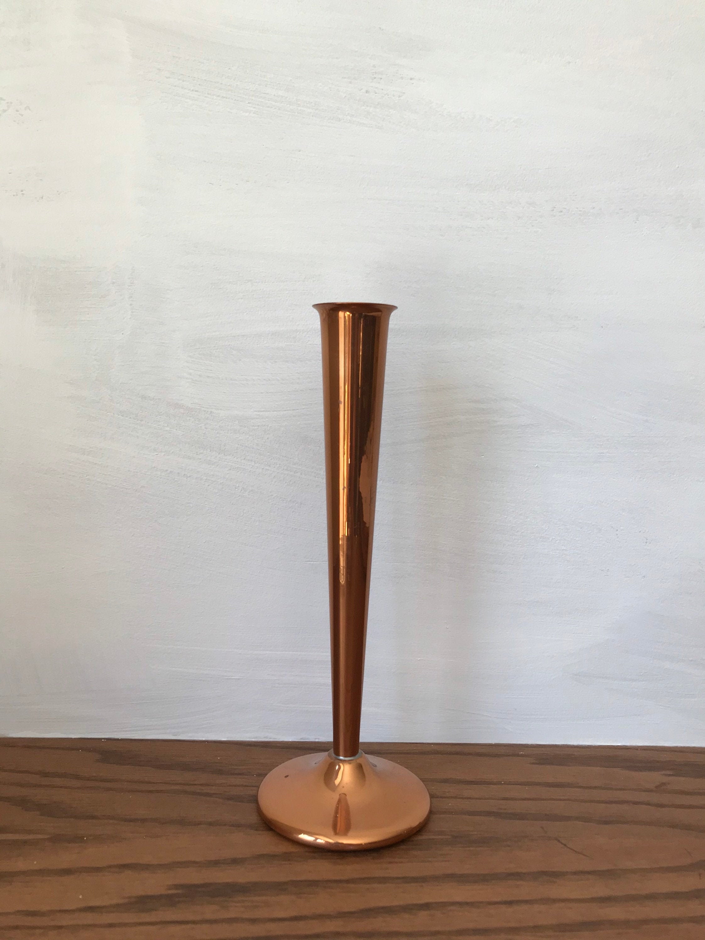 Copper Vase 8 Copper Bud Vase Copper Decor Etsy