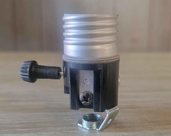 3-Terminal Socket For Gone-With-The-Wind Style Lamps With Top and Bottom Light