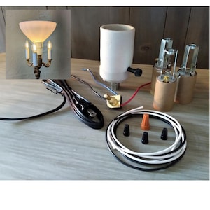 DIY Rewiring Kit for Vintage 3-Arm Floor Lamp for Lamp Repair