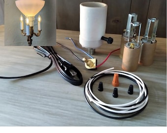 Kit de recâblage pour lampadaire vintage à 3 branches : réparation DIY de la douille Mogul