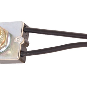 May include: A brass toggle switch with black wires. The switch has a UL and cUL certification mark.