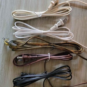 Replacement Lamp Cords in a Variety of Colors for Lamp Repair