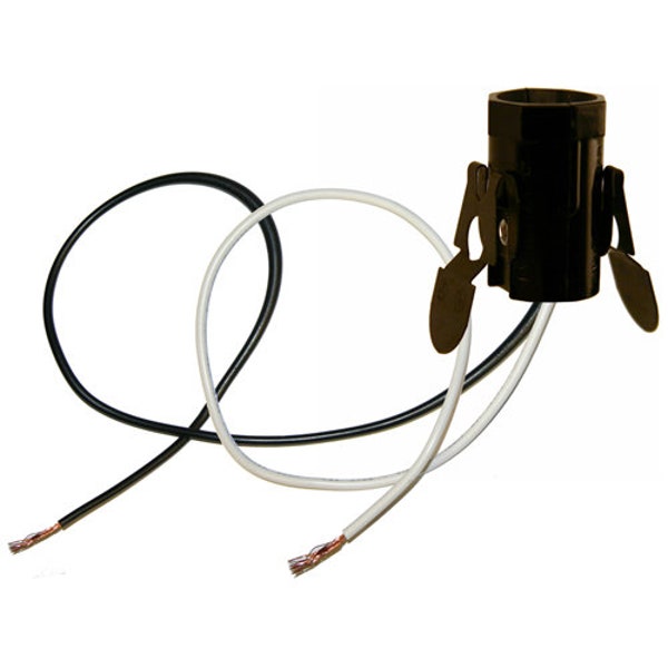 Keyless Candelabra (E12) Socket w/Spring Clips