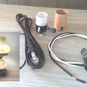 Gone-With-The-Wind Lamp Rewiring Kit: 3-Terminal Socket, DIY Vintage Lamp Repair