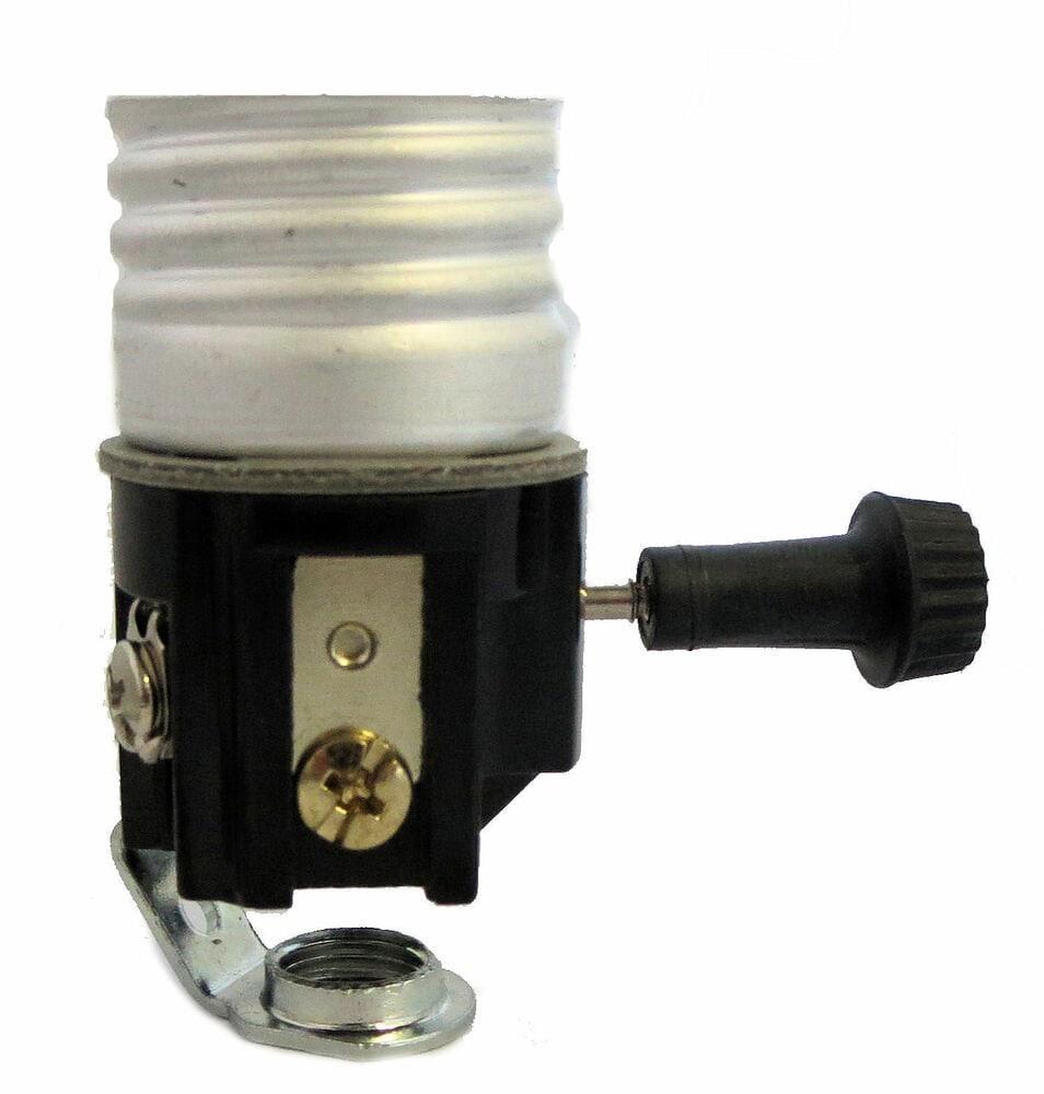 3-Terminal Socket For Gone-With-The-Wind Style Lamps With Top and Bottom Light