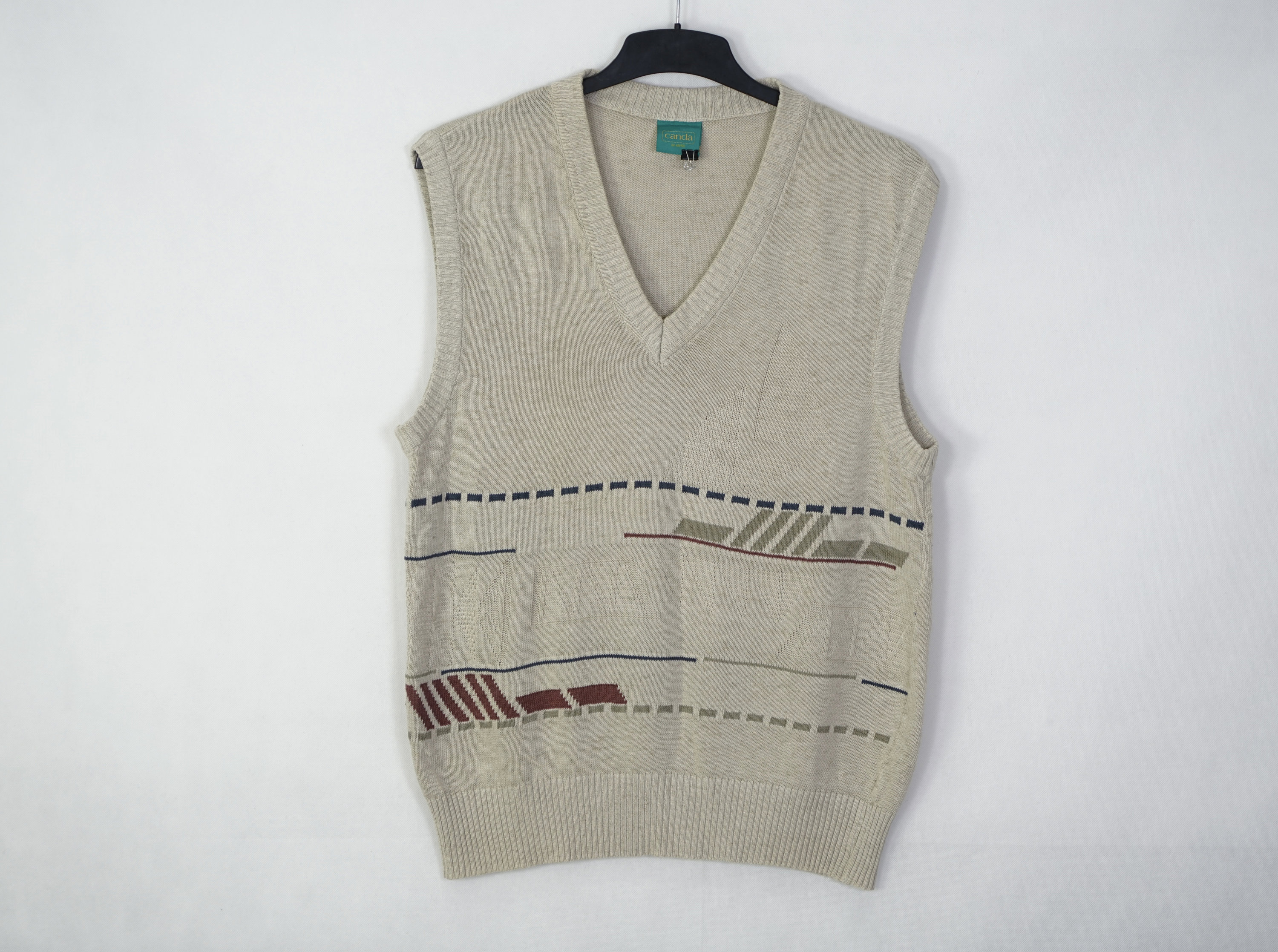 Vintage Canda trui gek patroon trui maat M M Gebreide kleding Echte vintage jaren 90 Etsy Nederland