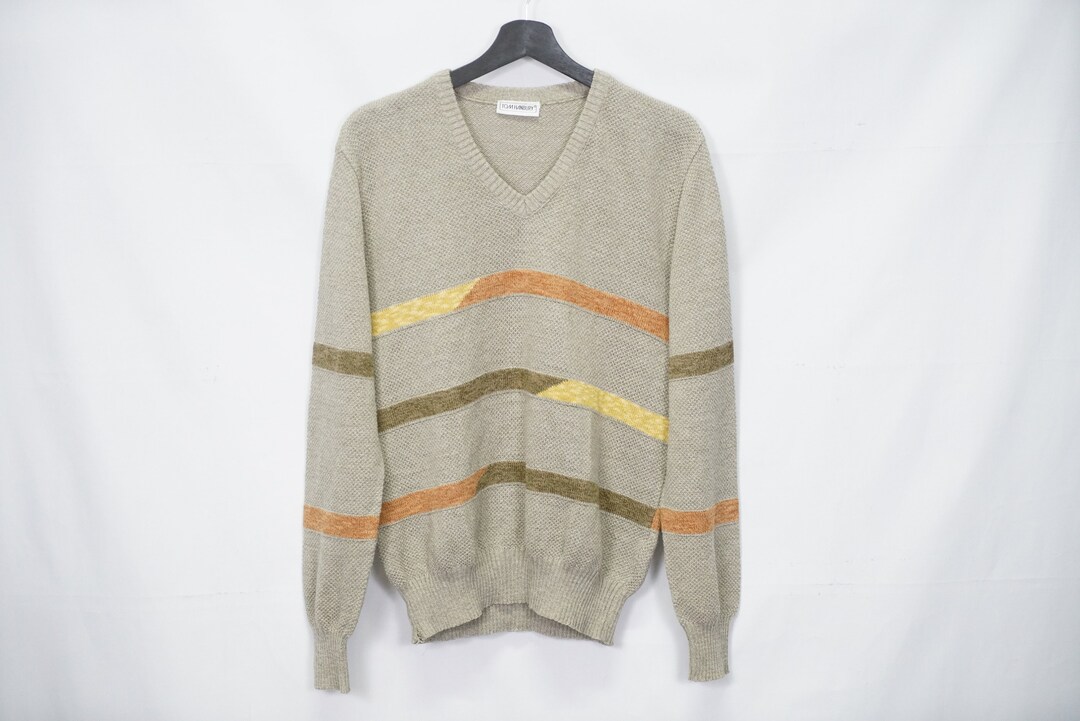 Vintage Tom Hanbury Crazy Pattern Sweater Sweater Size - Etsy