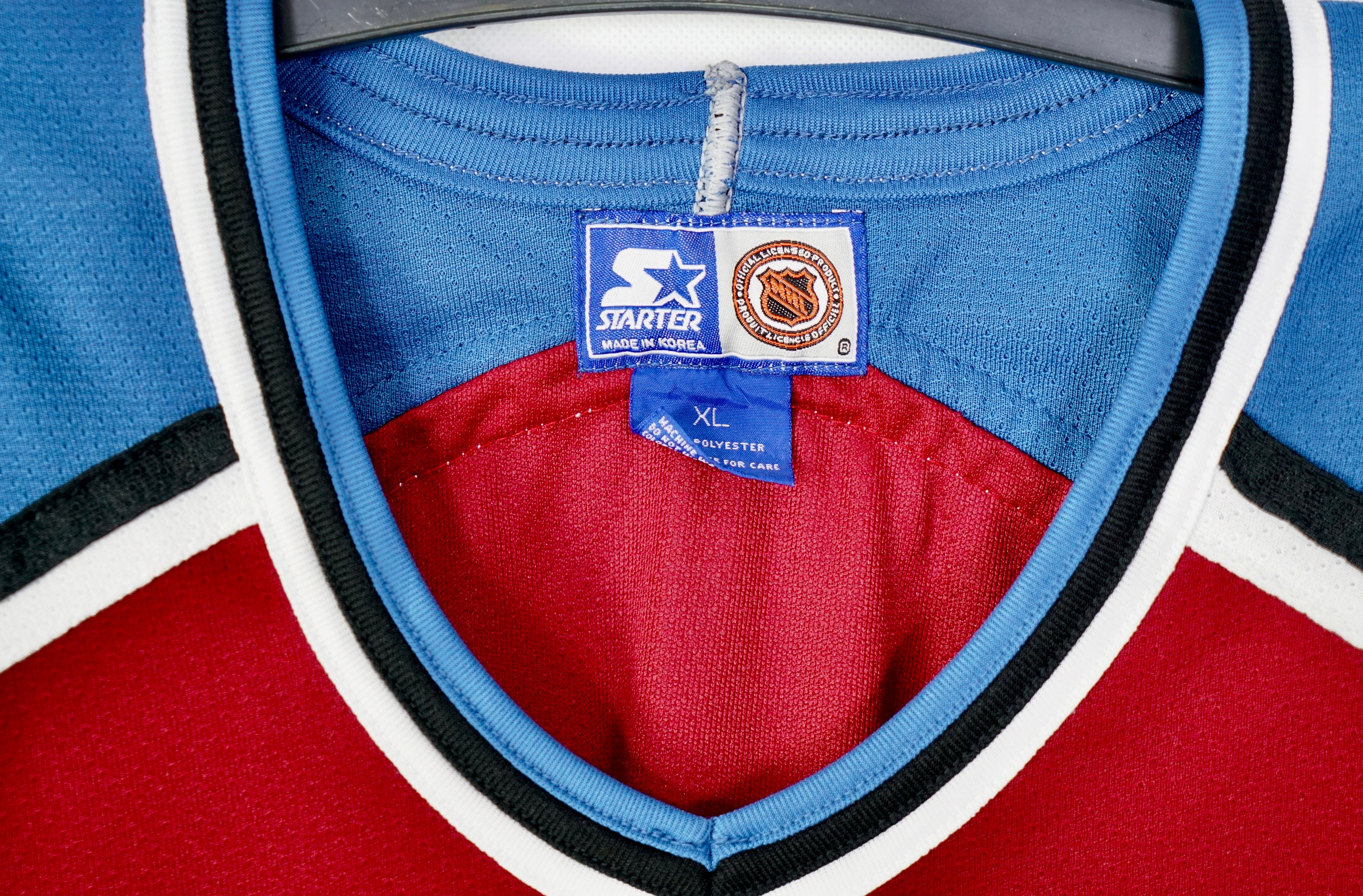 Vintageparadies Vintage Starter NHL Colorado Avalanche Hockey Jersey Size. XL Old School 90s