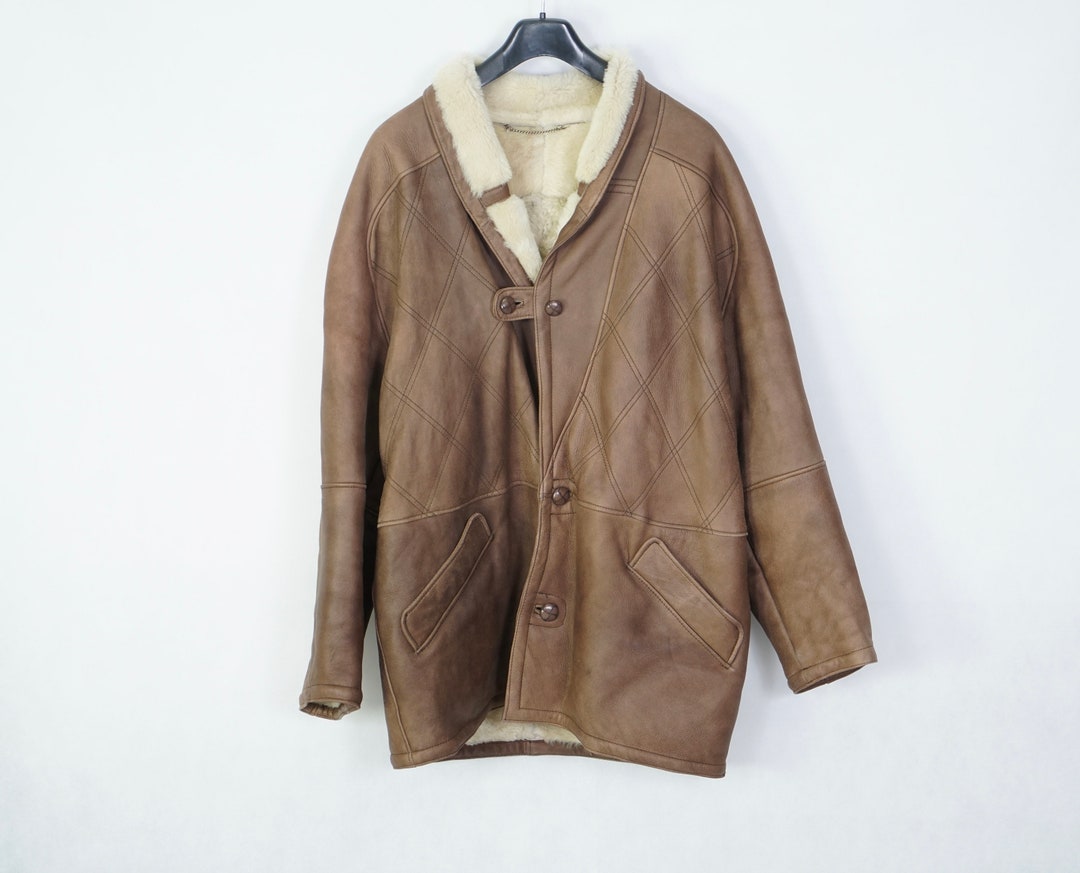 Vintage Men's Leather Jacket Lined Size. 25 Oldschool True Etsy