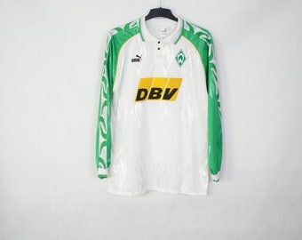 Vintage Werder Bremen Puma long sleeve jersey 1995/96 size. M jersey home jersey 90s