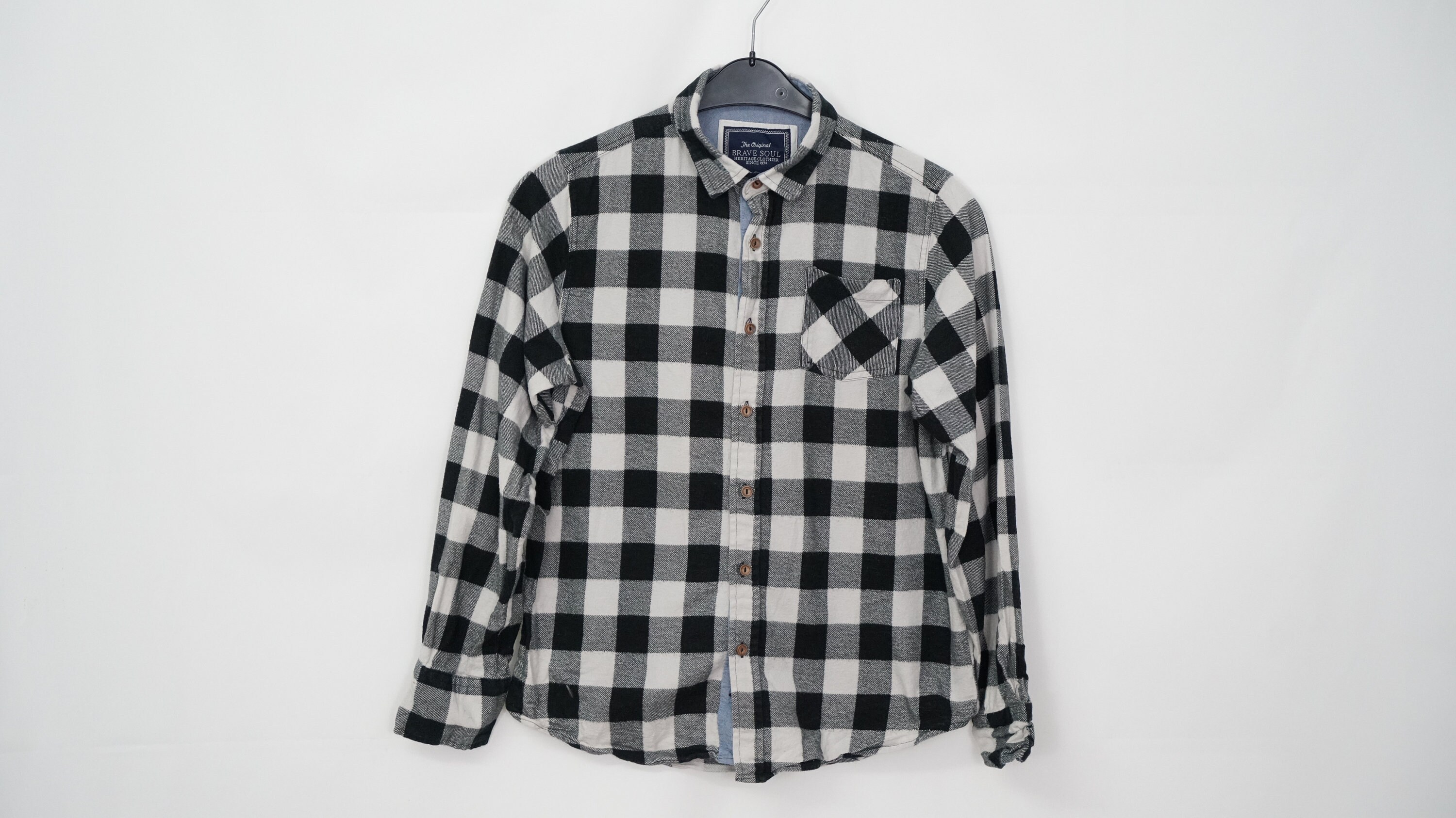 Camisa de franela Vintage Brave Soul Camisa de franela Retro Gr
