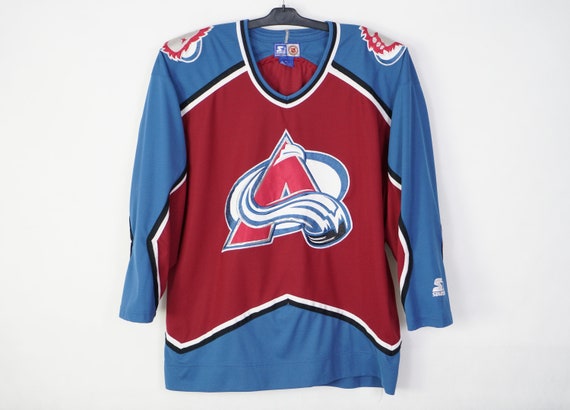 90s Colorado Avalanche Starter Hockey Jersey Large - 5 Star Vintage