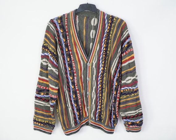 Vintage Carlo Colucci Cardigan Sweater Size M L 52 Oldschool True Vintage 90s Googi Style Etsy Ireland