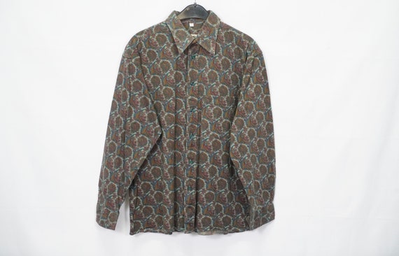 Vintage Jockey Crazy Pattern Shirt Retro Gr. L Ol… - image 1