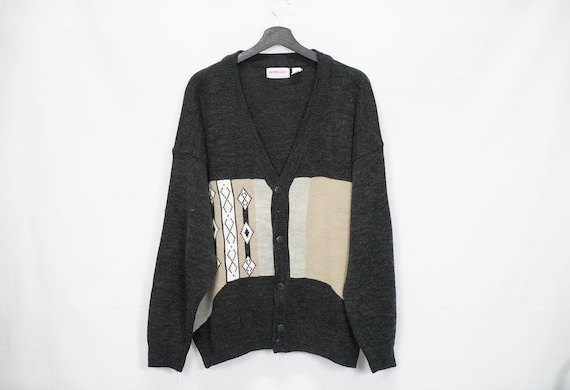 Vintage Berto Lucci Cardigan Size L Knitting Knitwear - Etsy