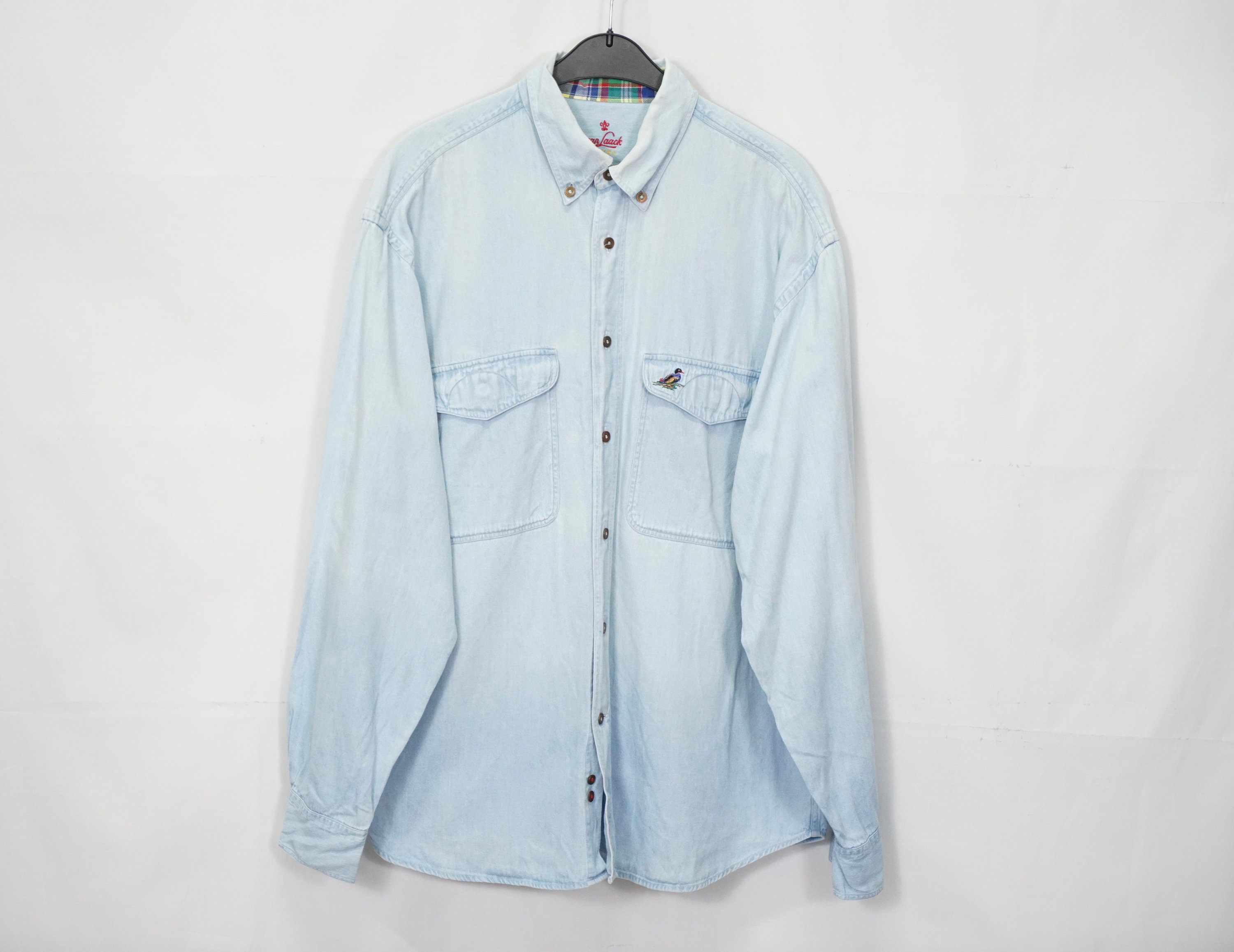 - L Denim 90s Oldschool True Shirt Van Laack Gr. Vintage Etsy Vintage