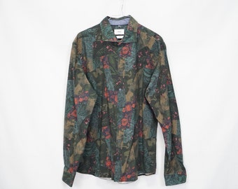 Colorful Crazy Pattern Shirt Retro Gr. L