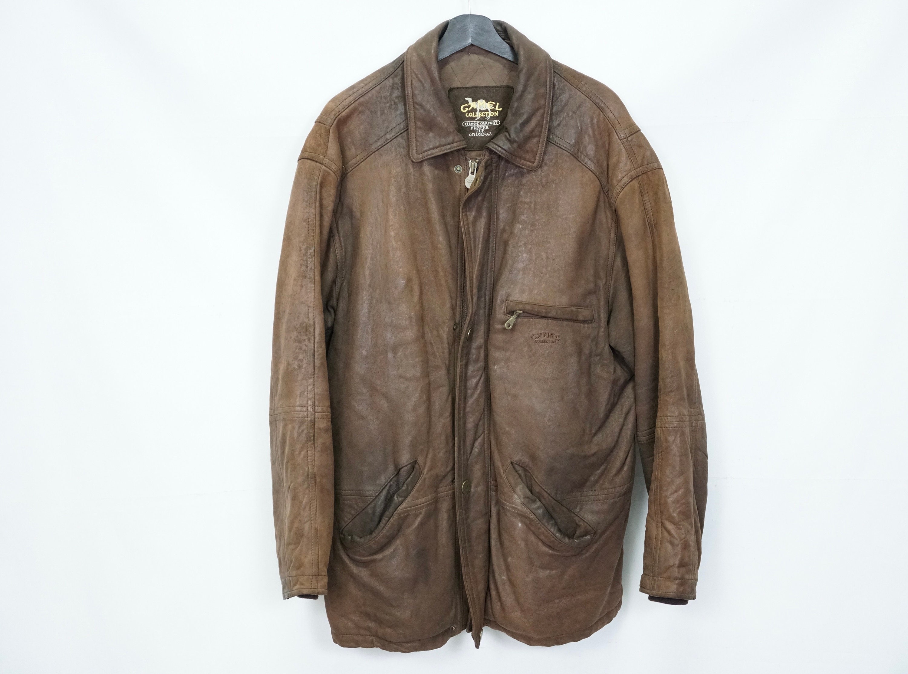 Vintage Camel Collection Men's Leather Jacket XL Genuine Vintage Camel Collection Men's Leather Jacket XL Genuine